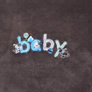 Just Born Puppy Dog Ball Doghouse Brown Security Lovey Blanket 28" X 37"